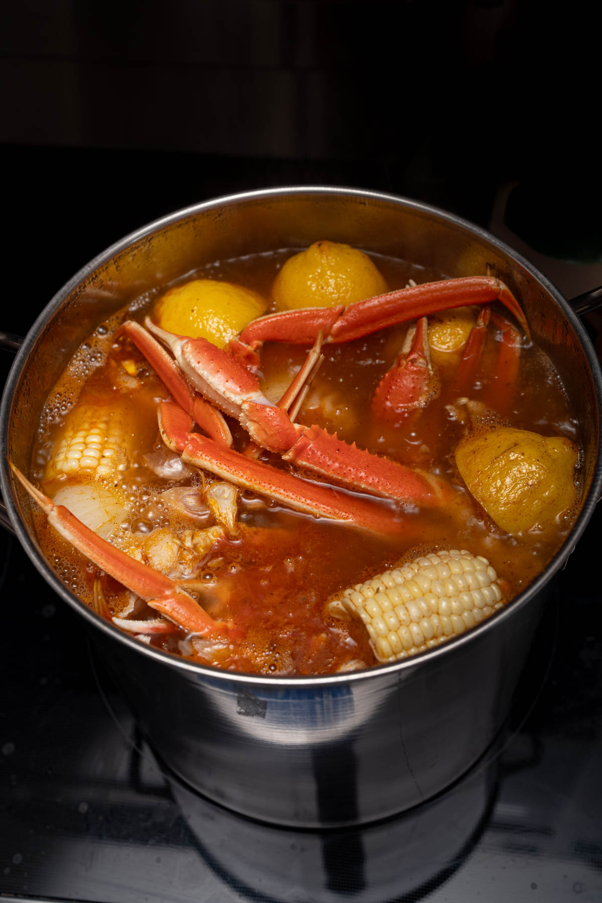 The crab in the boil.